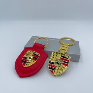 Porsche Keychain GOLD& RED gift set NEW